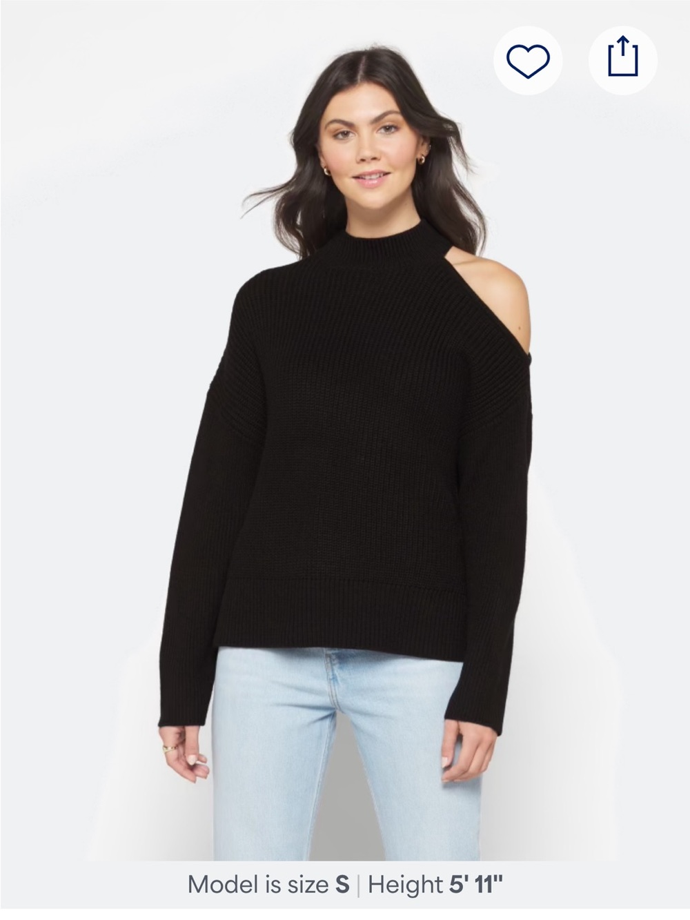 Sanctuary Cut it Out Sweater one shoulder cut out size L BNWT sexy cool